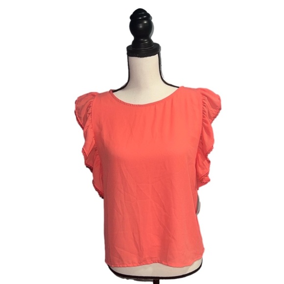 *BB dakota- Pink ruffle tank top - Picture 1 of 7